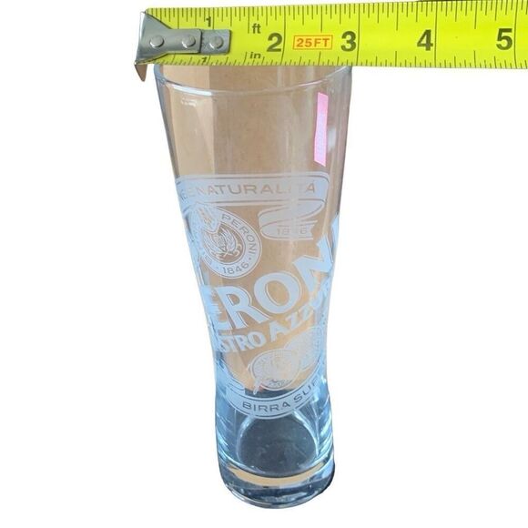 Pre Owned Peroni Nastro Azzurro Birra Superiore Etched Beer Glass Pilsner Style - Picture 13 of 13